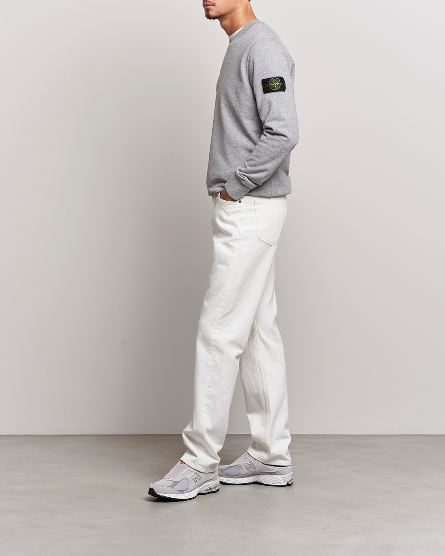 Mies | Puserot | Stone Island | Garment Dyed Fleece Sweatshirt Melange Grey