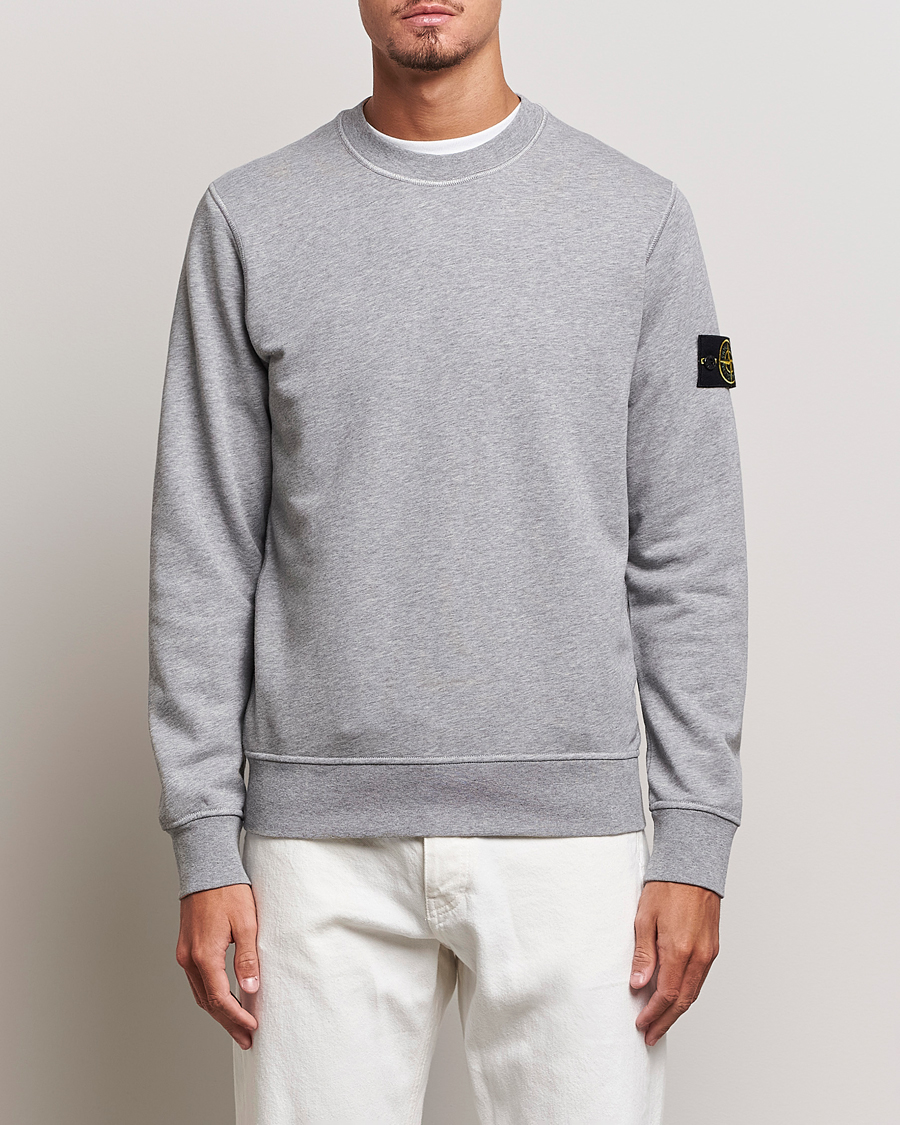 Mies | Harmaat collepuserot | Stone Island | Garment Dyed Fleece Sweatshirt Melange Grey