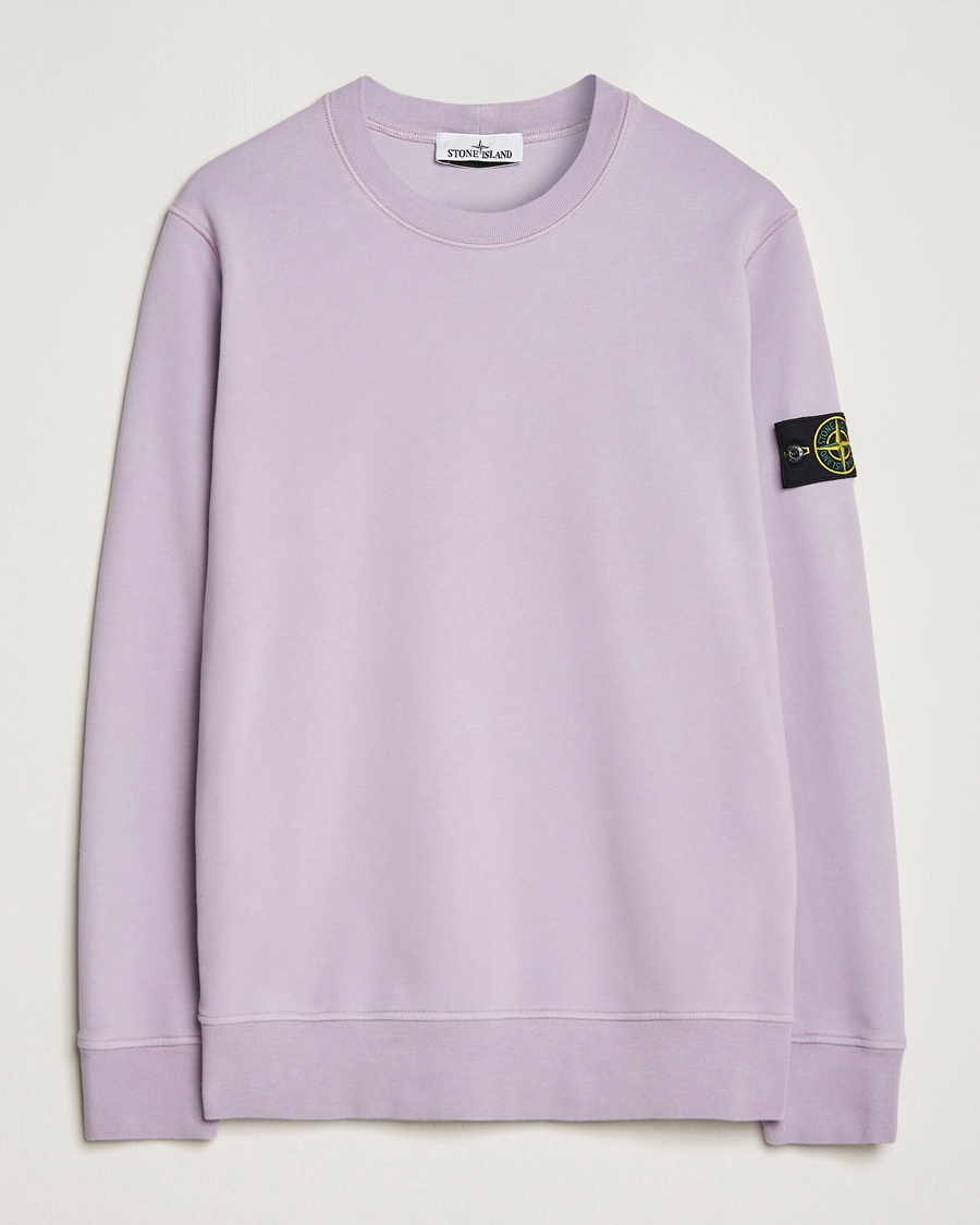Mies | Collegepuserot | Stone Island | Garment Dyed Fleece Sweatshirt Lavender