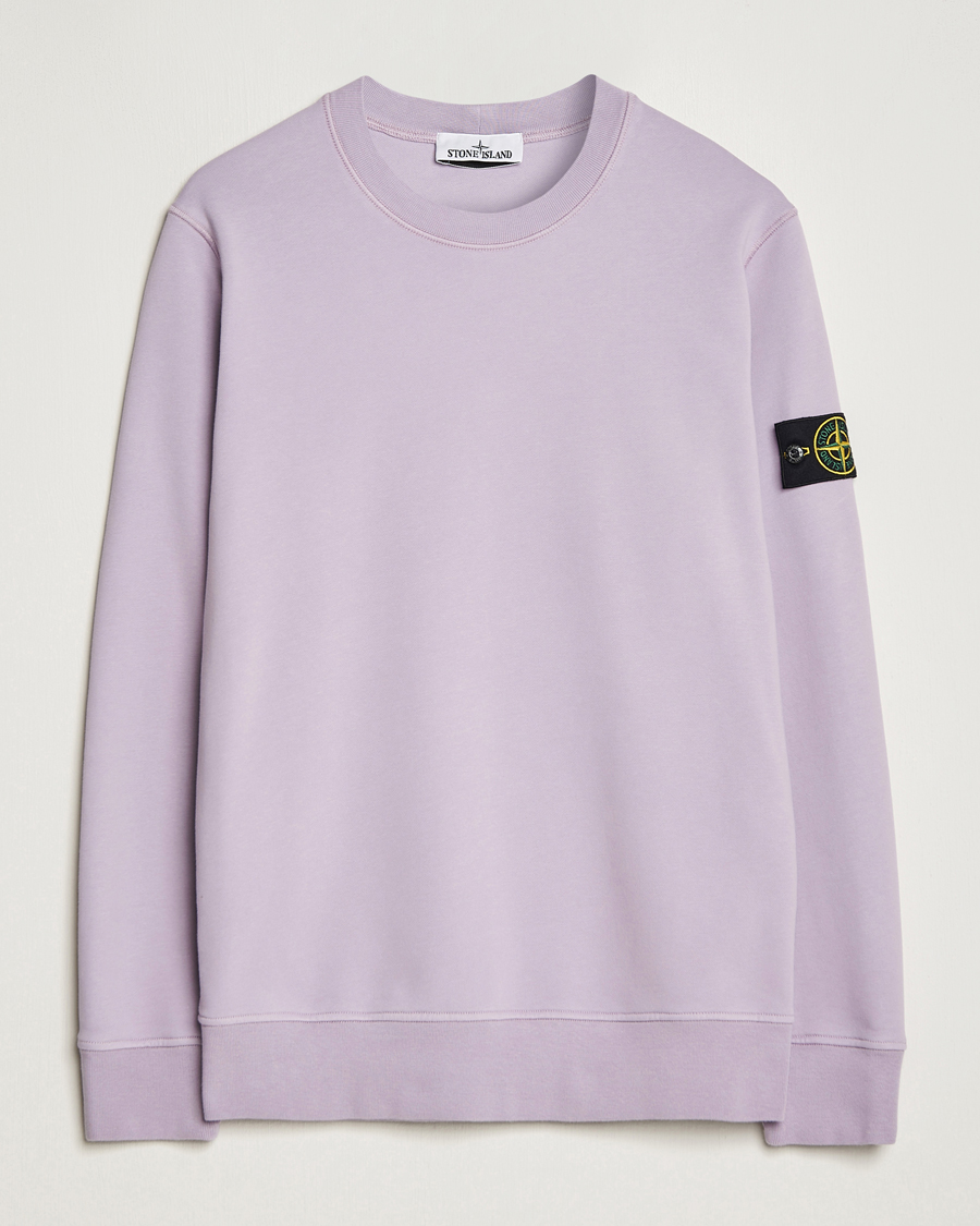 Mies | Puserot | Stone Island | Garment Dyed Fleece Sweatshirt Lavender