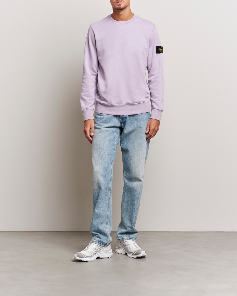 Mies | Puserot | Stone Island | Garment Dyed Fleece Sweatshirt Lavender