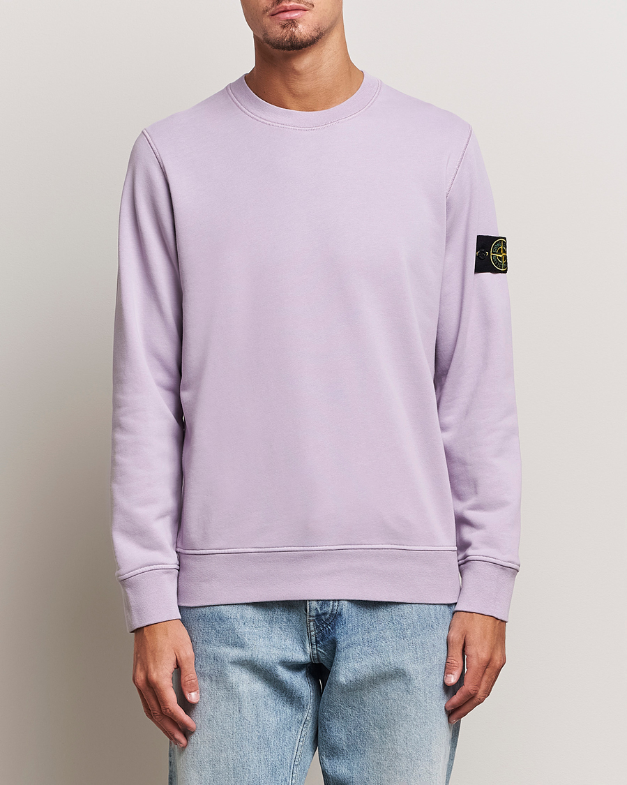 Mies | Collegepuserot | Stone Island | Garment Dyed Fleece Sweatshirt Lavender