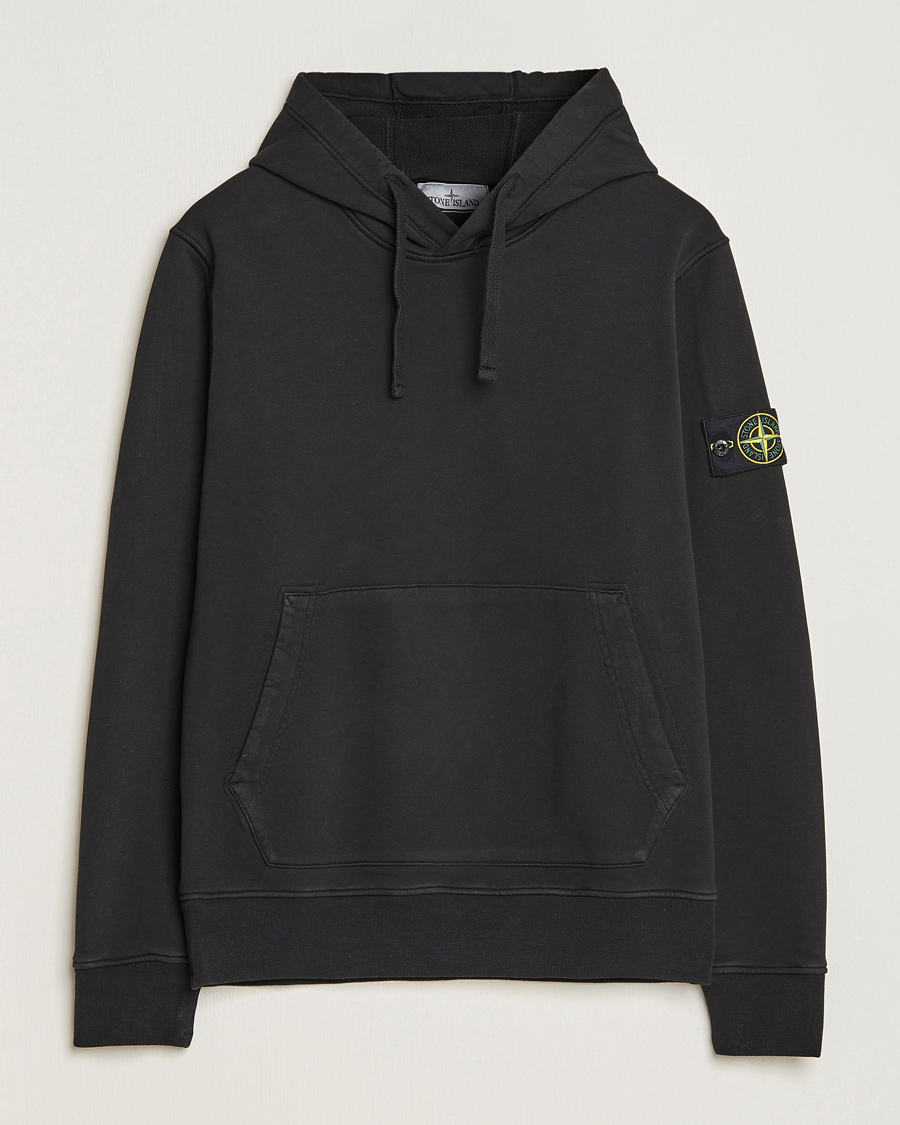 Mies | Puserot | Stone Island | Garment Dyed Fleece Hood Black