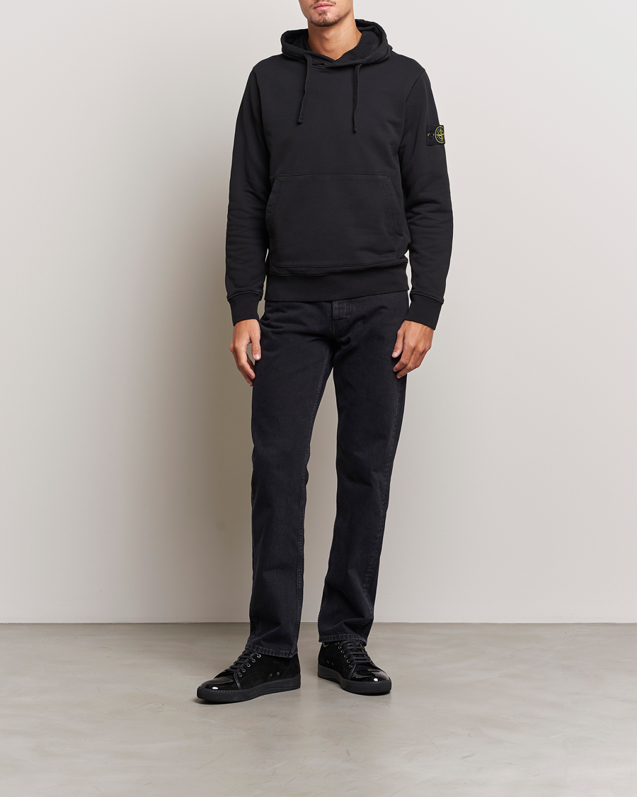 Mies | Puserot | Stone Island | Garment Dyed Fleece Hood Black