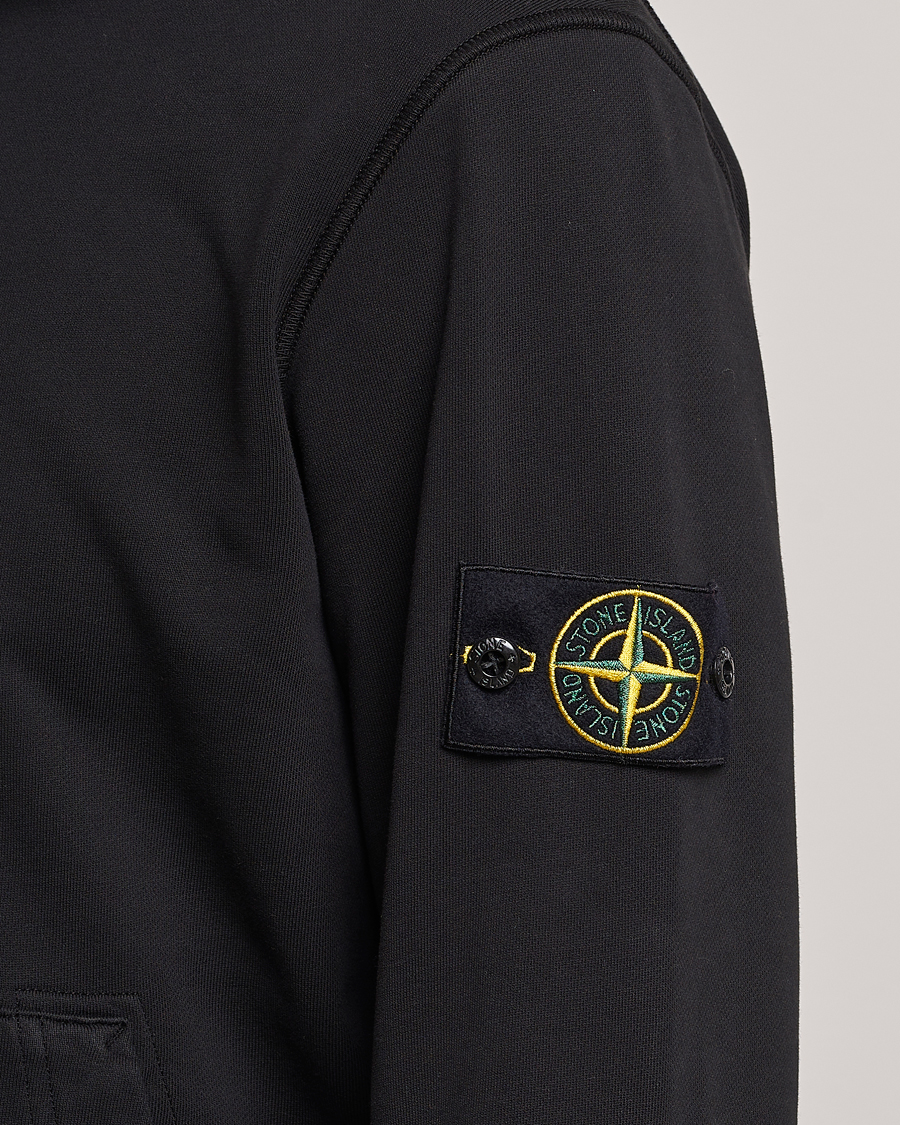 Mies | Puserot | Stone Island | Garment Dyed Fleece Hood Black