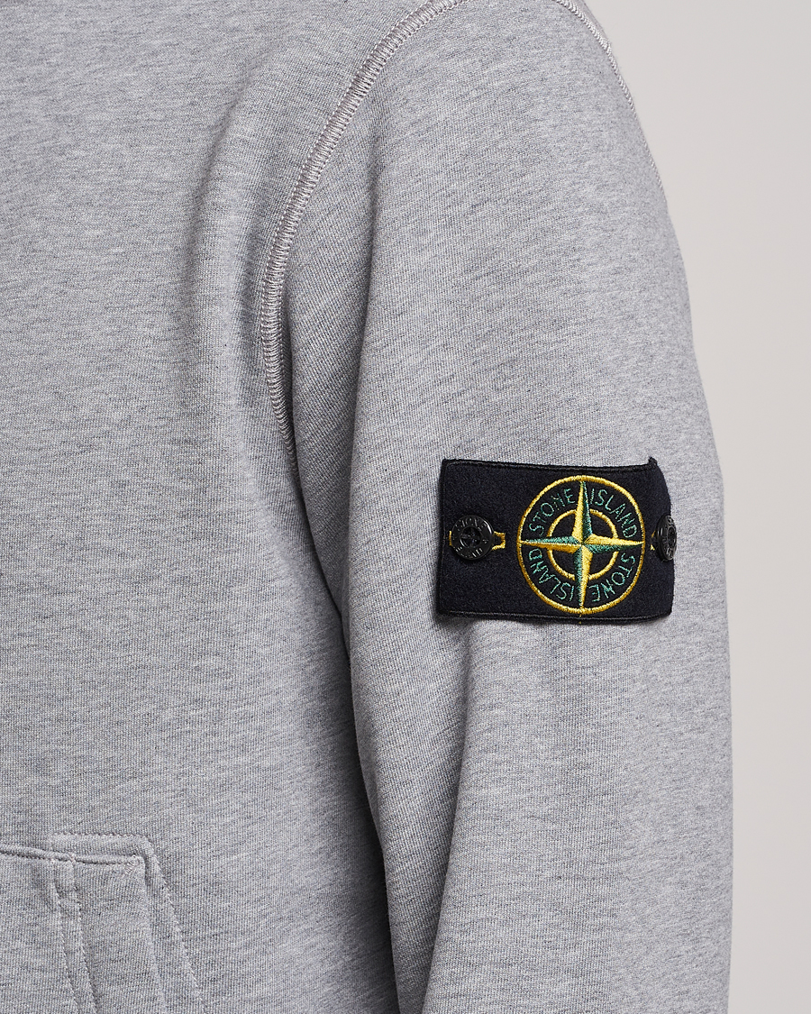 Mies | Puserot | Stone Island | Garment Dyed Fleece Hood Melange Grey