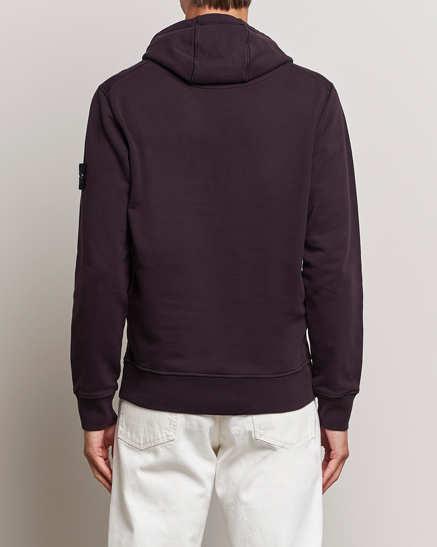 Mies | Puserot | Stone Island | Garment Dyed Fleece Hood Dark Burgundy