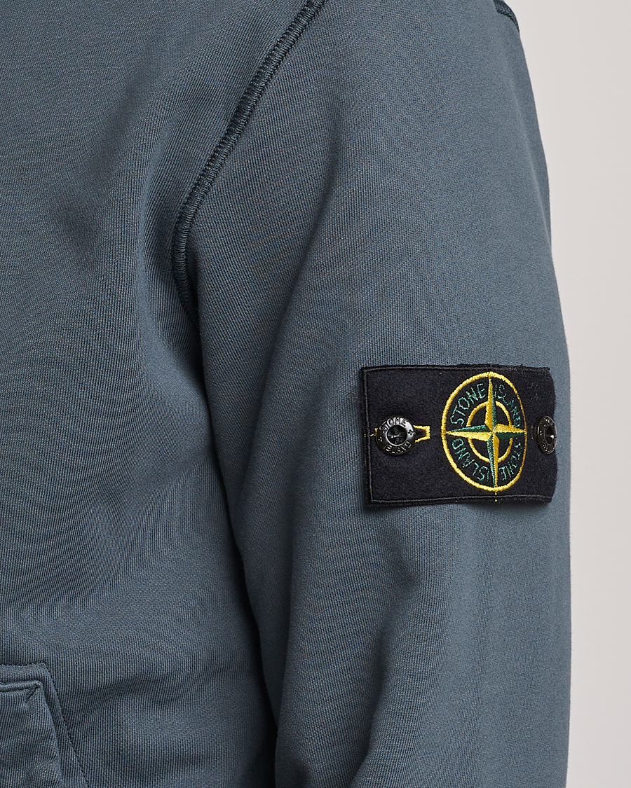 Mies | Puserot | Stone Island | Garment Dyed Fleece Hood Lead Grey