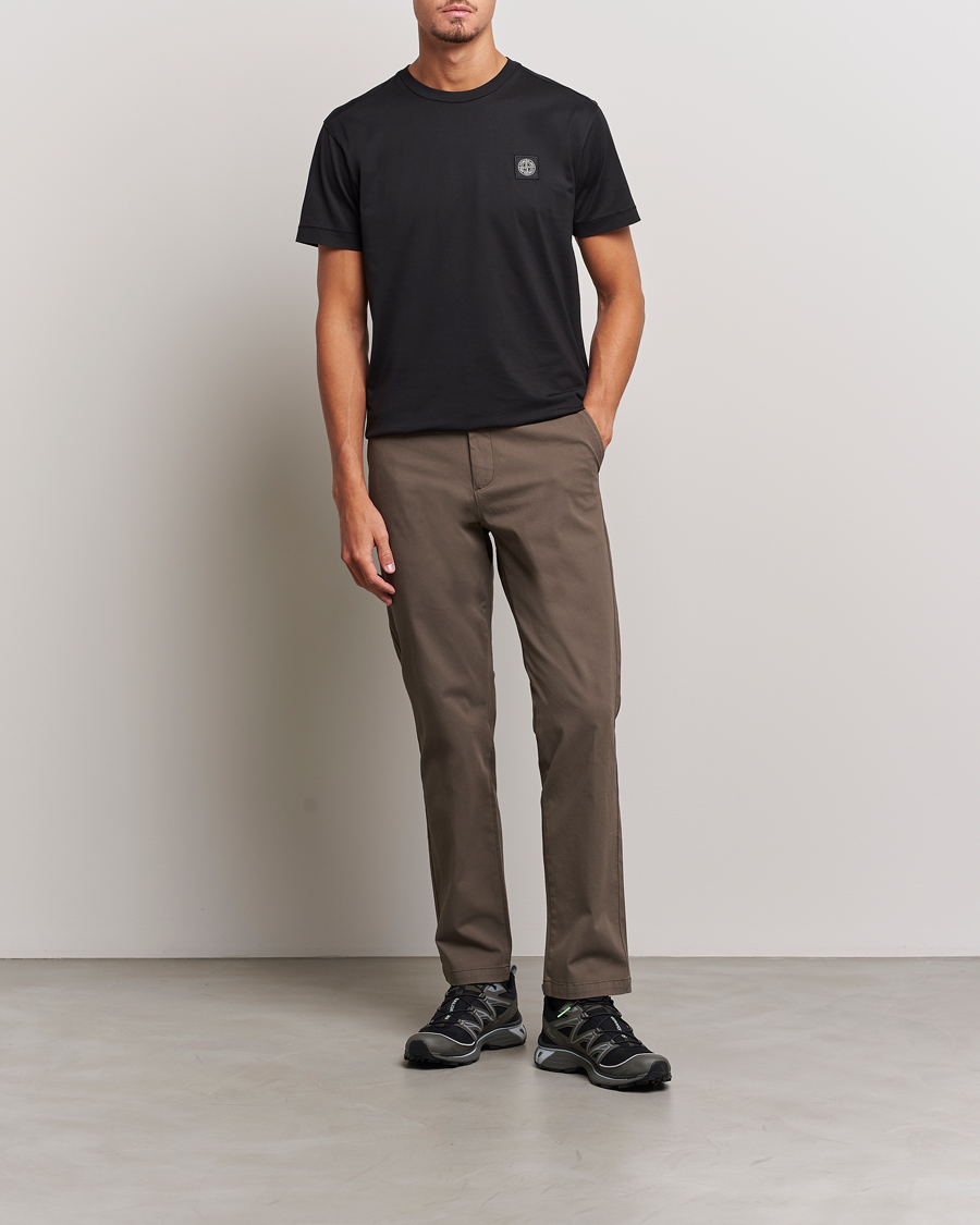 Mies | T-paidat | Stone Island | Garment Dyed Jersey T-Shirt Black