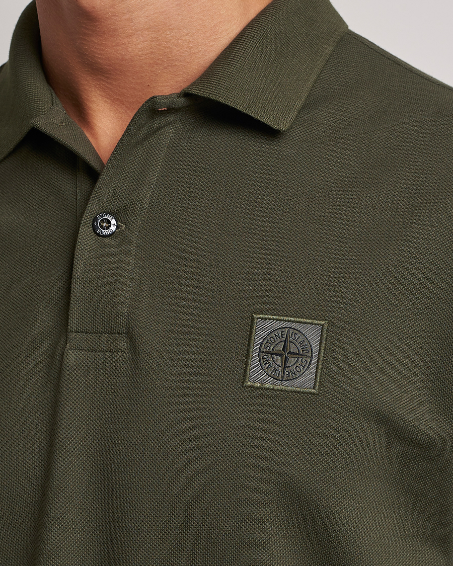 Mies | Pikeet | Stone Island | Cotton Pique Polo Olive