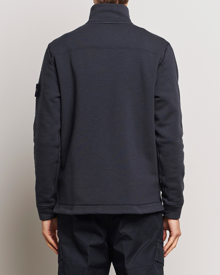 Mies | Puserot | Stone Island | Ghost Piece Wool Fleece Half Zip Navy Blue
