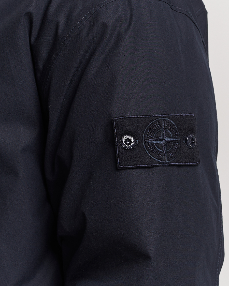 Mies | Takit | Stone Island | Ghost Piece O-Ventile Jacket Navy Blue