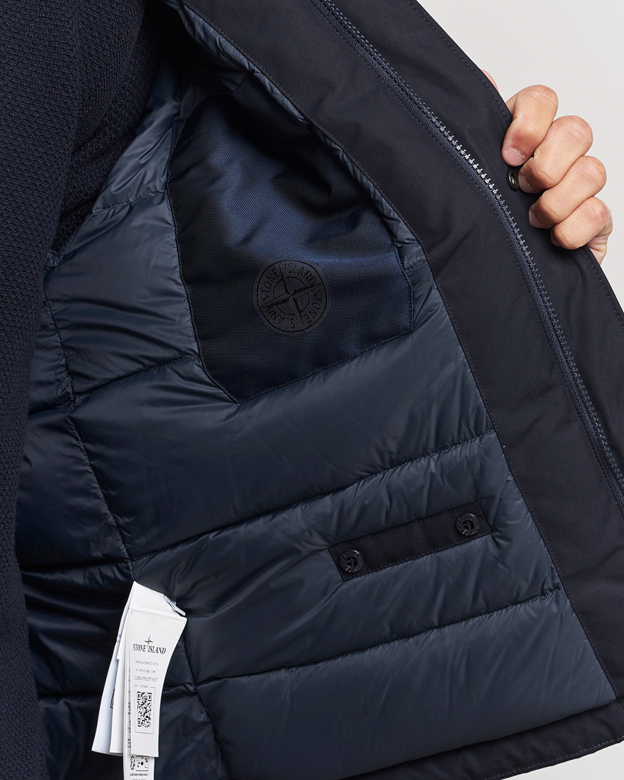 Mies | Takit | Stone Island | Ghost Piece O-Ventile Jacket Navy Blue