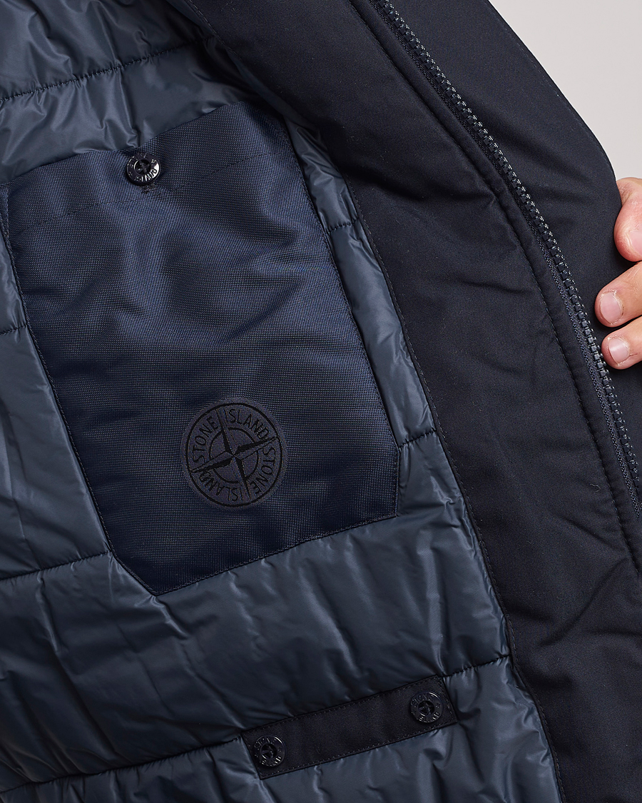 Mies | Takit | Stone Island | Ghost Piece O-Ventile Hooded Parka Navy Blue