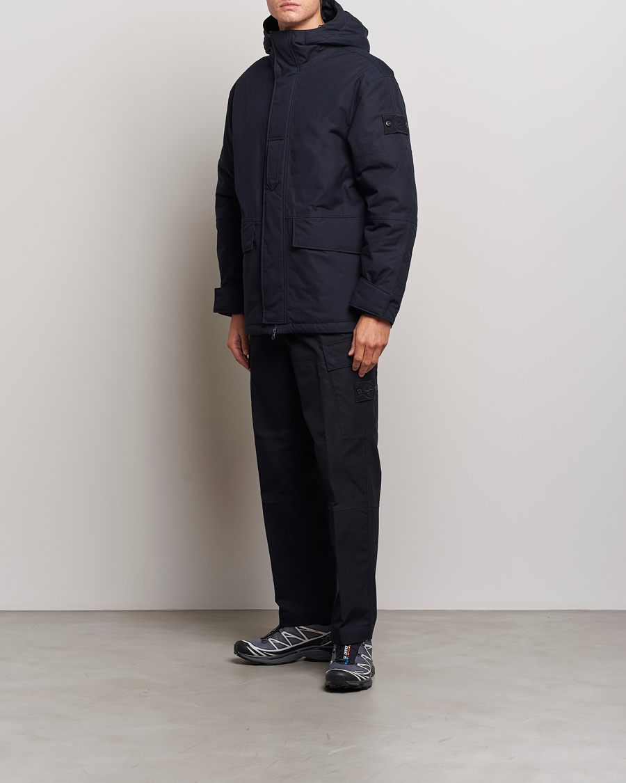 Mies | Housut | Stone Island | Ghost Piece O-Ventile Trousers Navy Blue