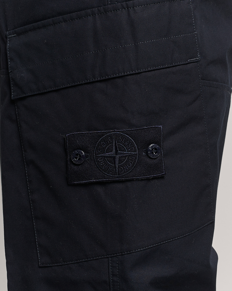 Mies | Housut | Stone Island | Ghost Piece O-Ventile Trousers Navy Blue