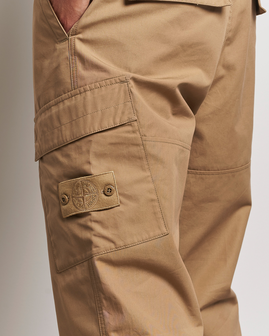 Mies | Housut | Stone Island | Ghost Piece O-Ventile Trousers Dark Beige