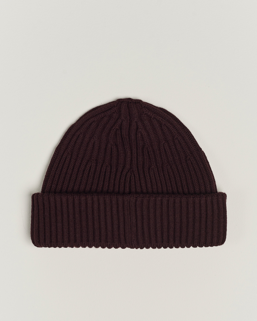Mies | Stone Island Full Rib Wool Beanie Dark Burgundy | Stone Island | Full Rib Wool Beanie Dark Burgundy