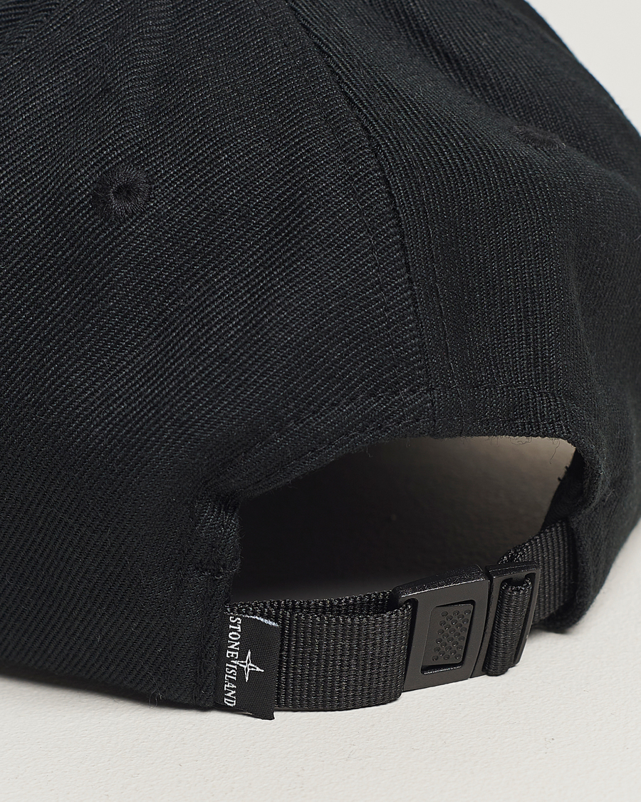 Mies | Stone Island Mix Wool Gabardine Cap Black | Stone Island | Mix Wool Gabardine Cap Black
