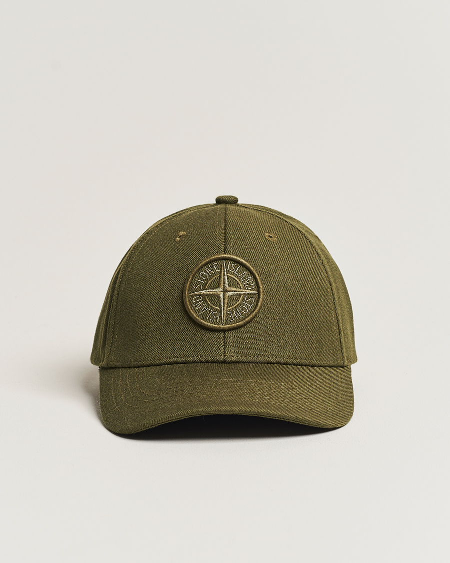 Mies | Stone Island Mix Wool Gabardine Cap Olive | Stone Island | Mix Wool Gabardine Cap Olive