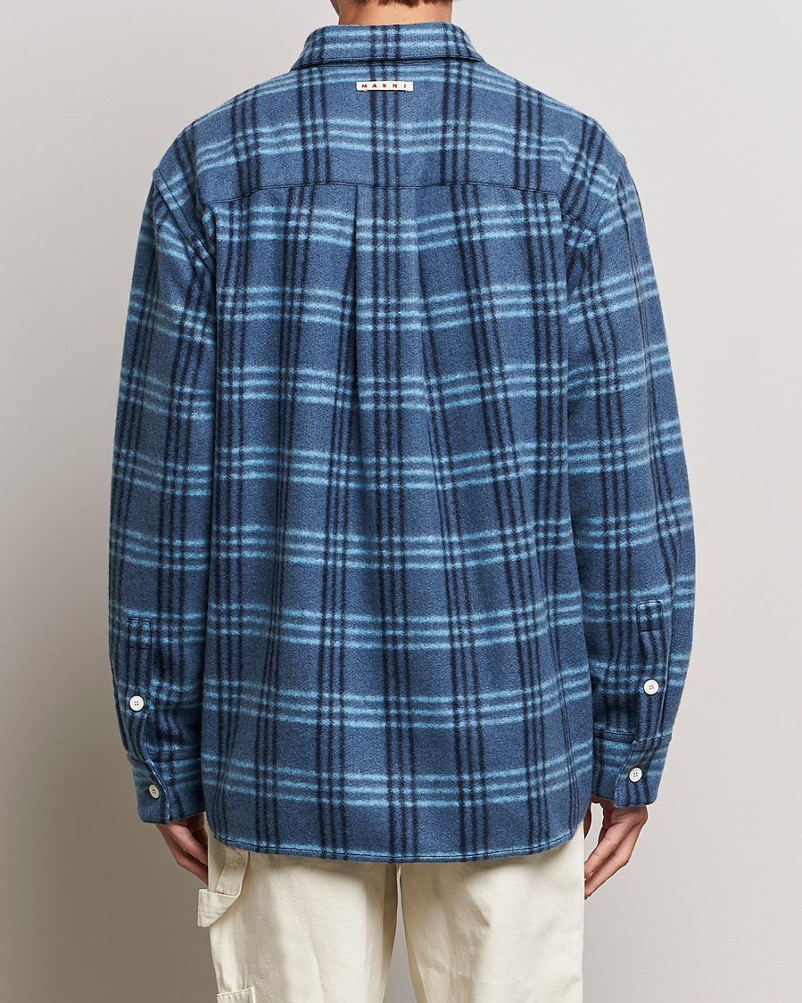 Mies | Kauluspaidat | Marni | Check Pile Flannel Overshirt Opal