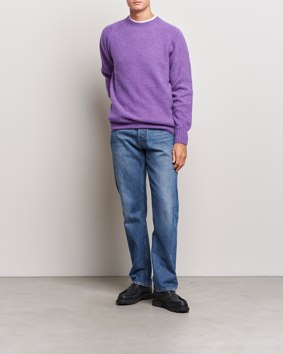 Mies | Puserot | Howlin' | Brushed Wool Sweater Purple Lover