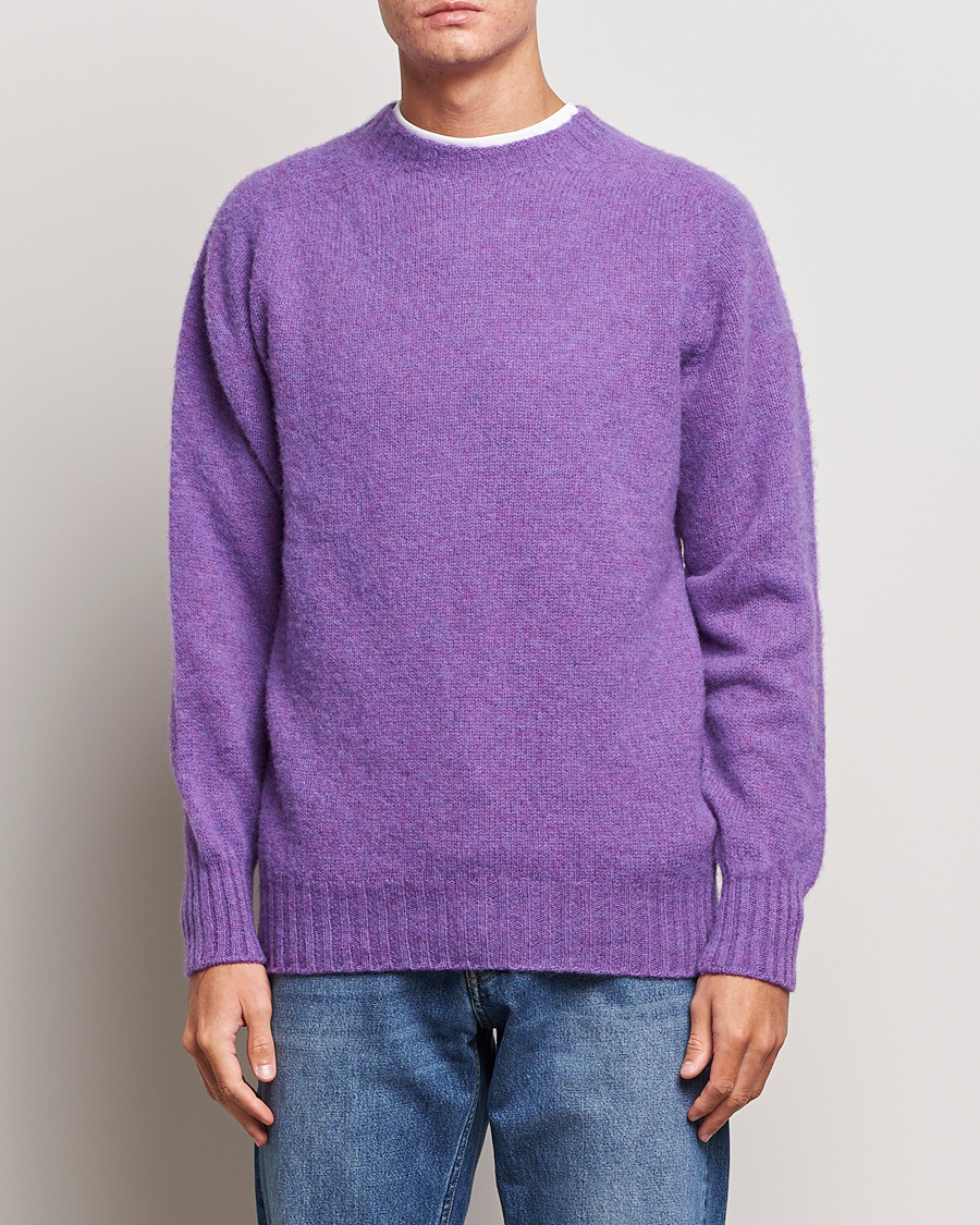 Mies | Puserot | Howlin' | Brushed Wool Sweater Purple Lover