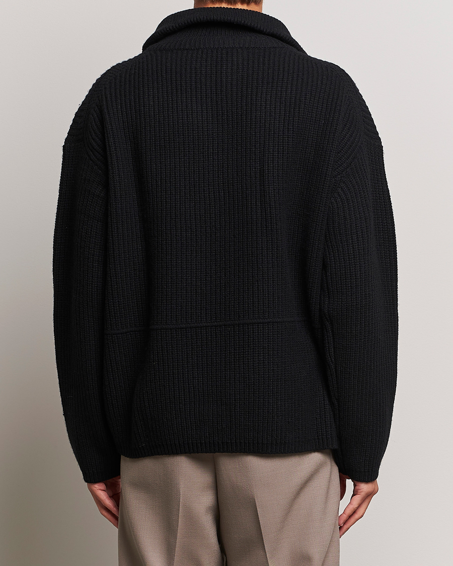 Mies | Puserot | Axel Arigato | Team Knitted Half Zip Black