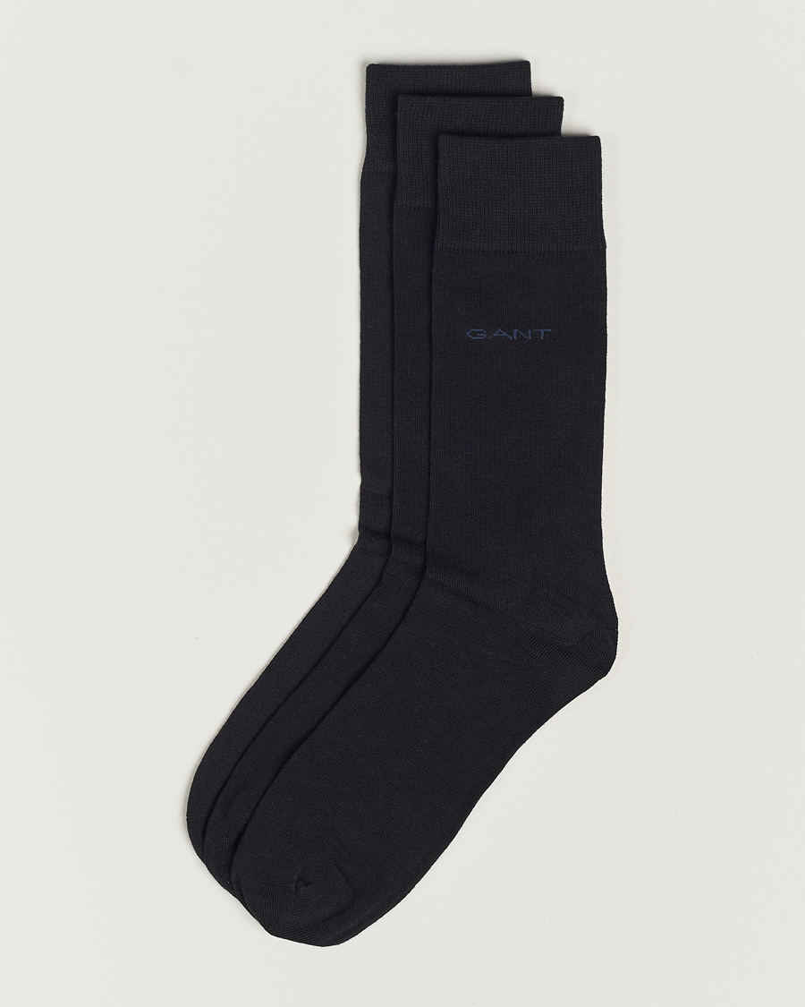 Mies | Alusvaatteet | Gant | 3-Pack Cotton Socks Black