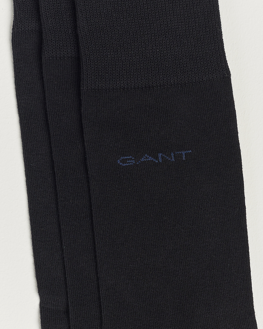 Mies | Alusvaatteet | Gant | 3-Pack Cotton Socks Black