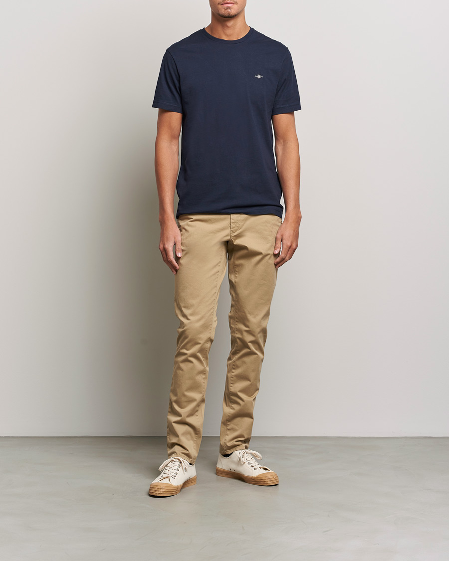 Mies | T-paidat | Gant | The Original Solid T-Shirt Evening Blue