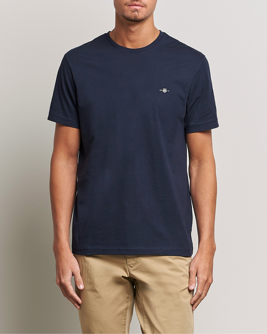 Mies | T-paidat | Gant | The Original Solid T-Shirt Evening Blue