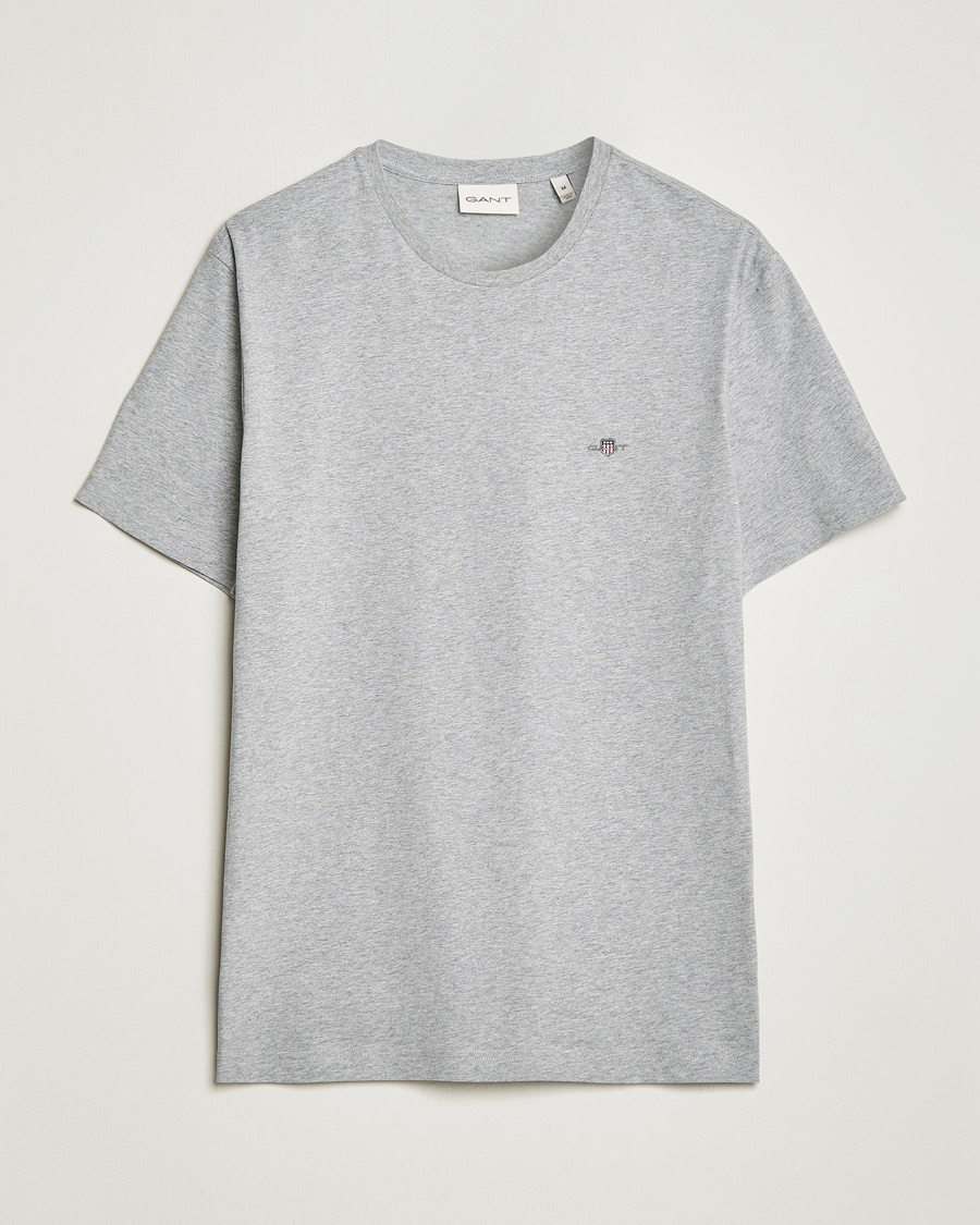 Mies | T-paidat | Gant | The Original Solid T-Shirt Grey Melange