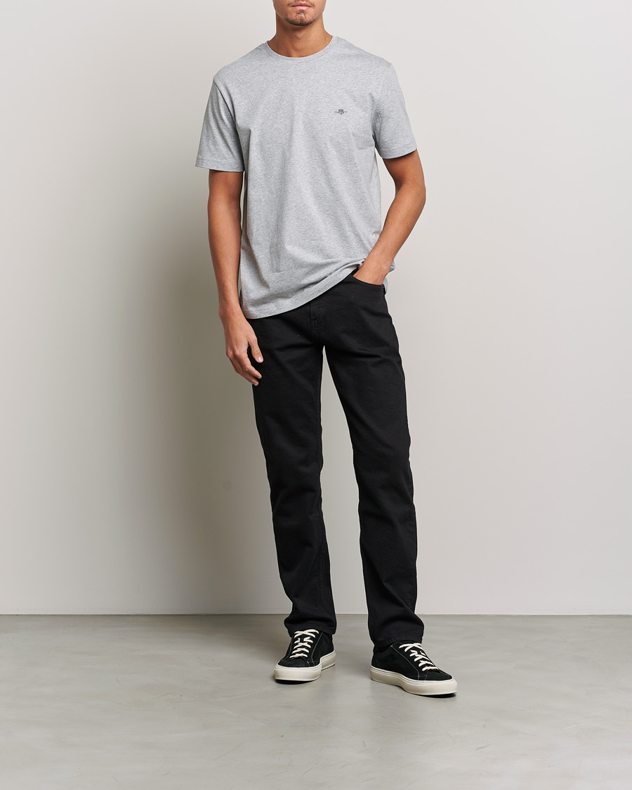Mies | T-paidat | Gant | The Original Solid T-Shirt Grey Melange