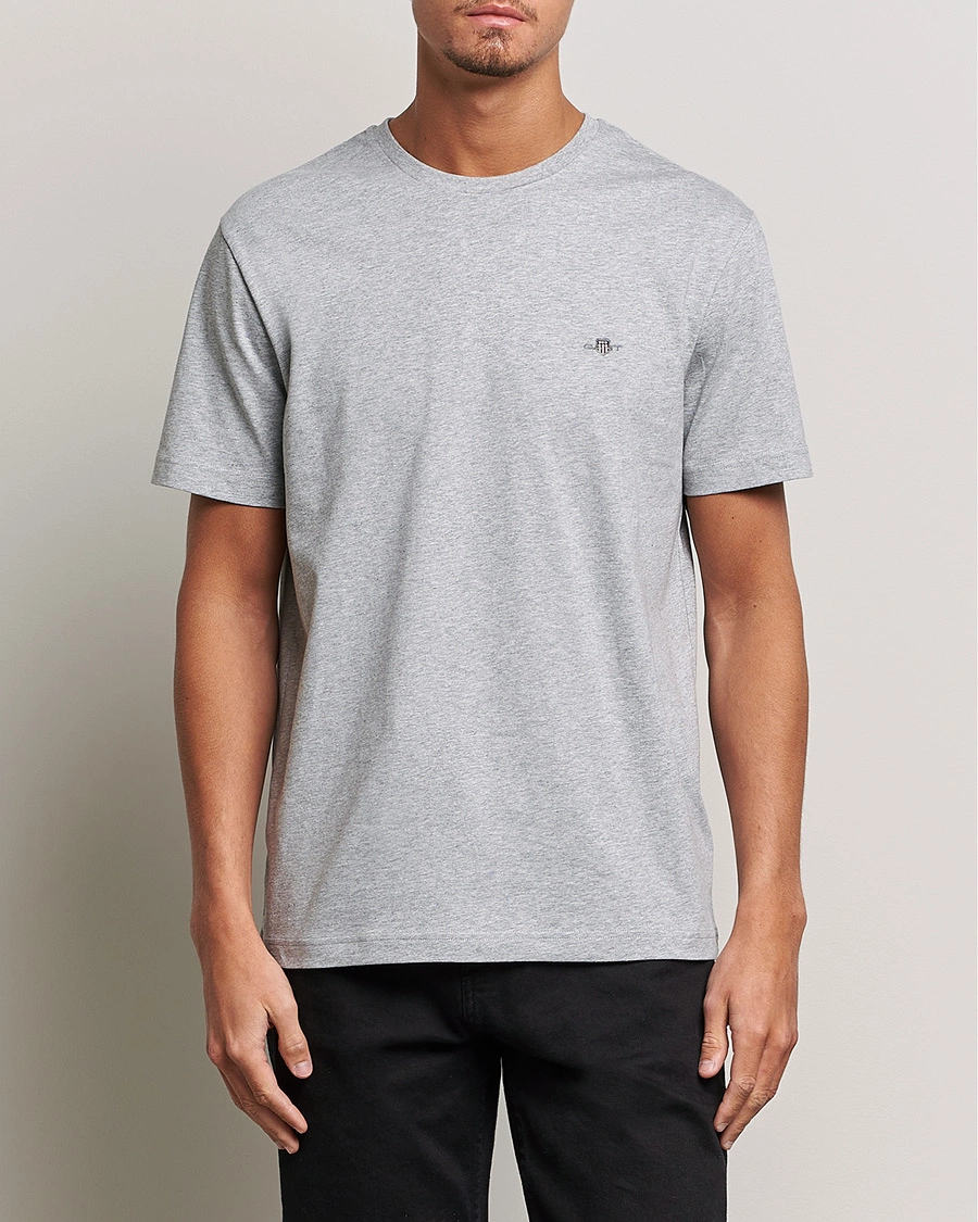 Mies |  | GANT | The Original Solid T-Shirt Grey Melange