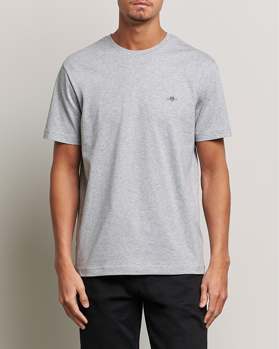Mies | T-paidat | Gant | The Original Solid T-Shirt Grey Melange
