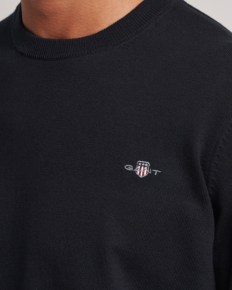 Mies | Puserot | Gant | Classic Cotton Crew Neck Black