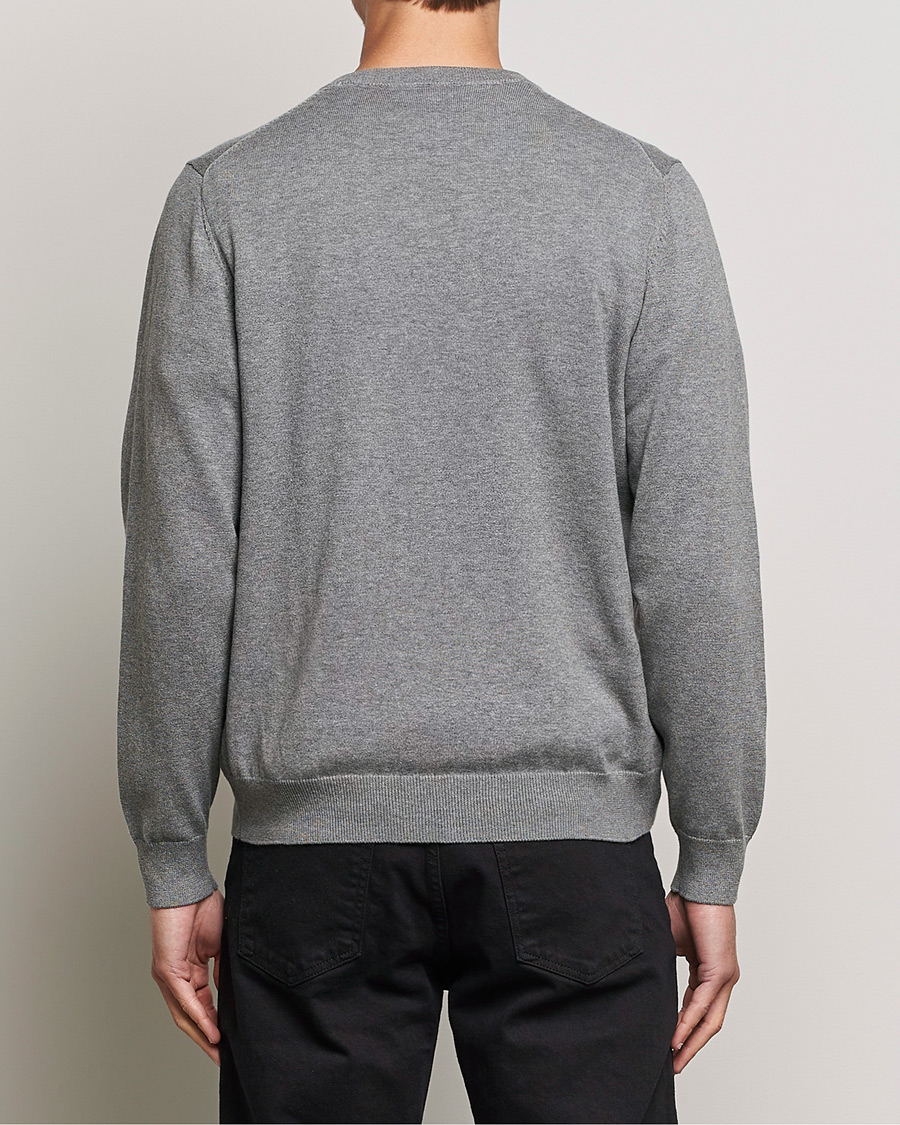 Mies | Puserot | Gant | Classic Cotton V-Neck Dark Grey Melange