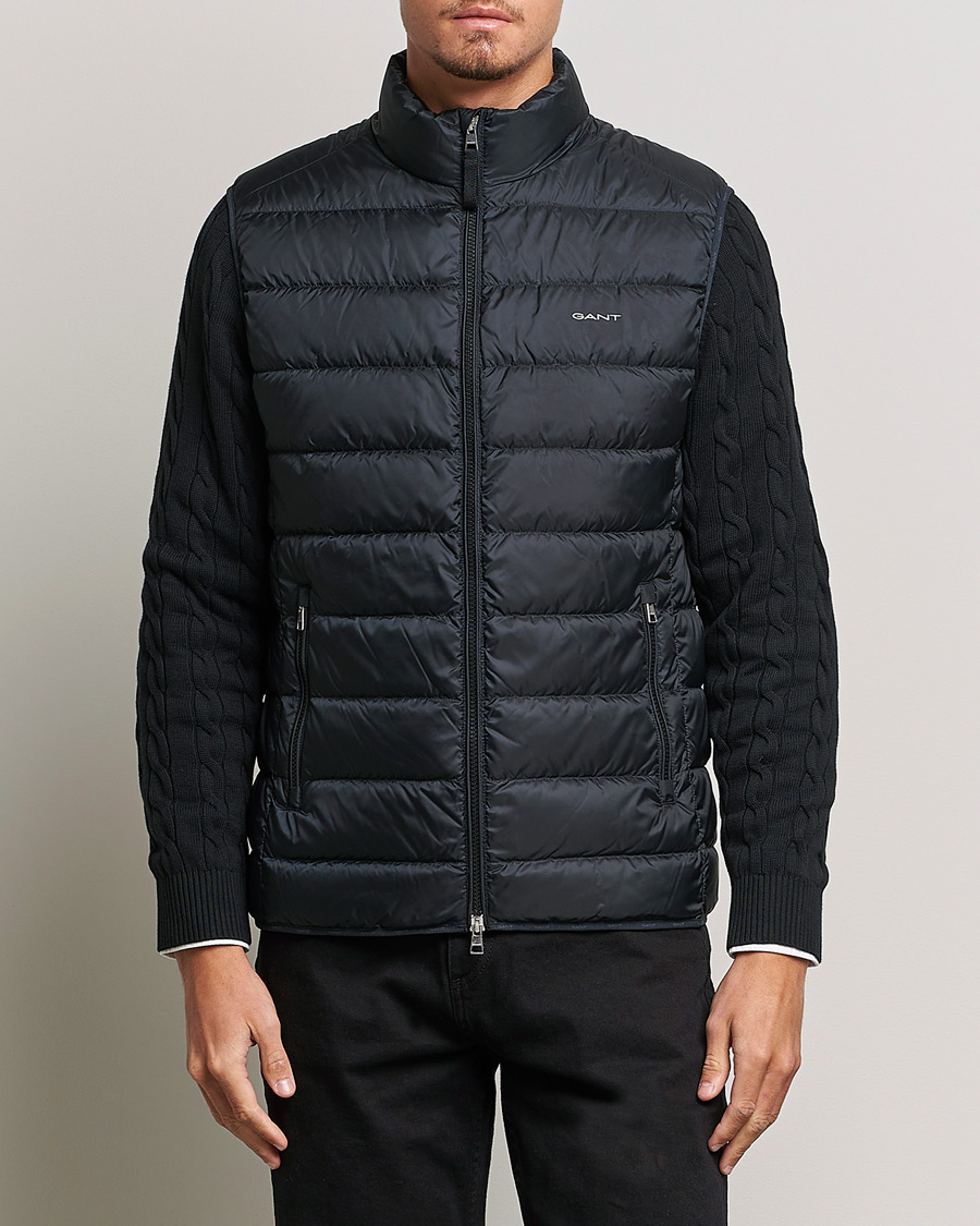 Mies | Ulkoliivit | Gant | The Light Down Gilet Black