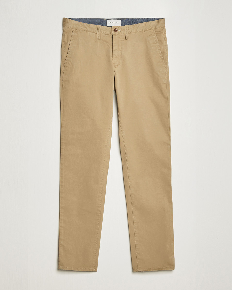 Mies | Housut | Gant | Slim Fit Twill Chino Dark Khaki