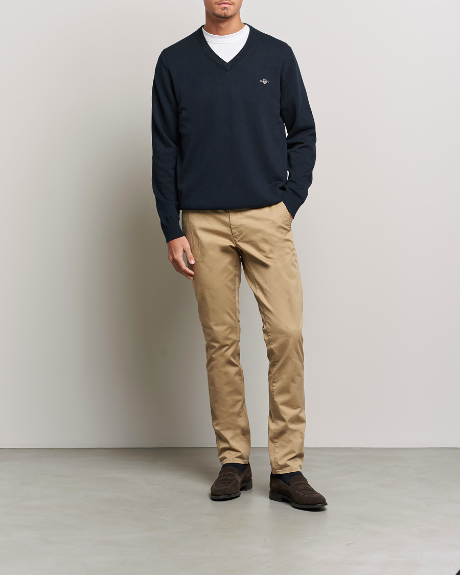 Mies | Housut | Gant | Slim Fit Twill Chino Dark Khaki