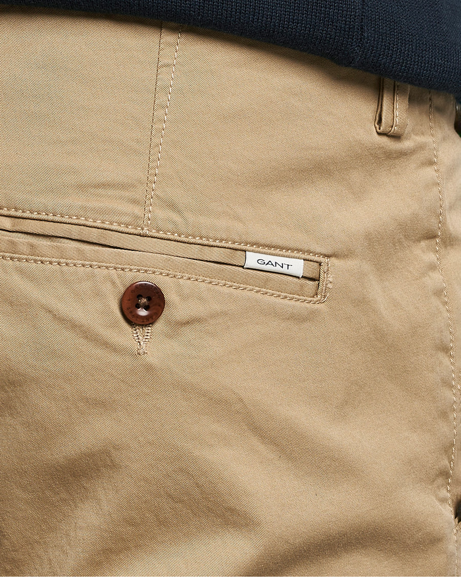 Mies | Housut | Gant | Slim Fit Twill Chino Dark Khaki