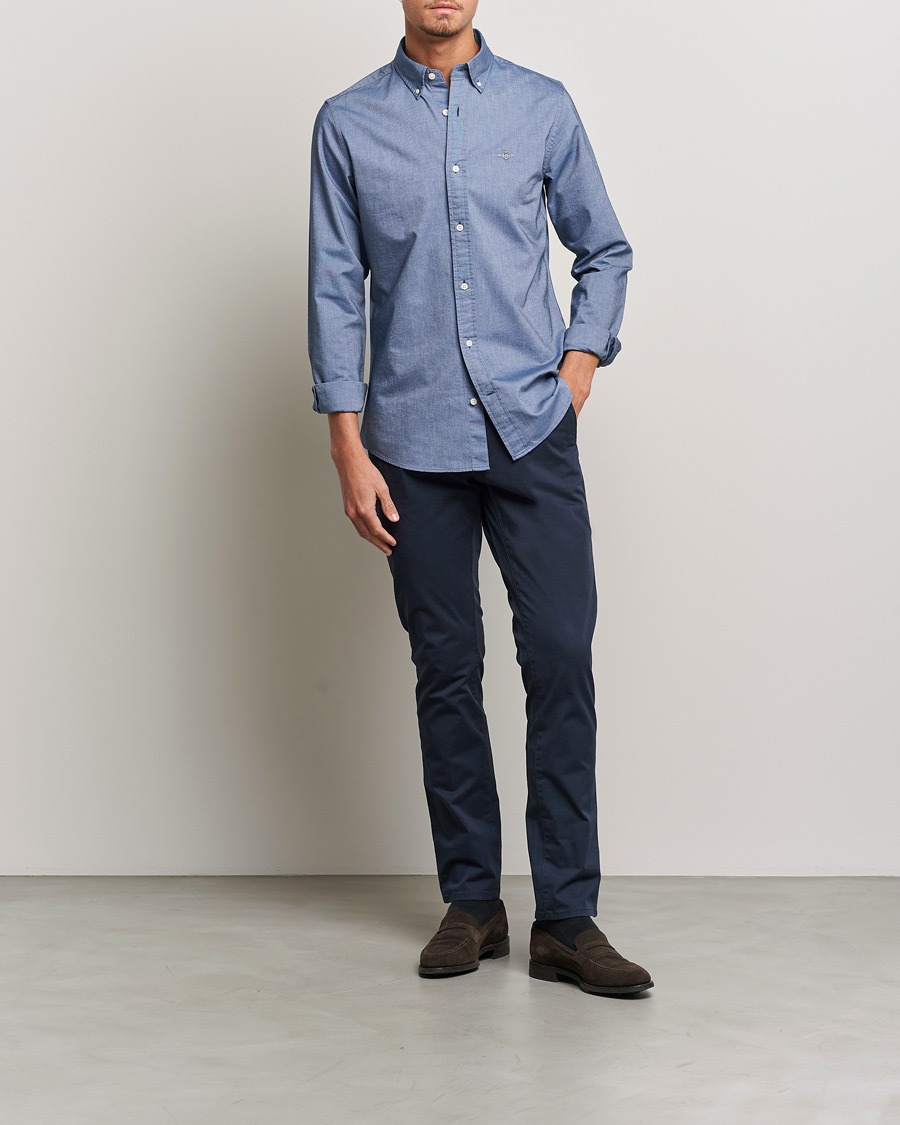 Mies | Kauluspaidat | Gant | Slim Fit Oxford Shirt Persian Blue