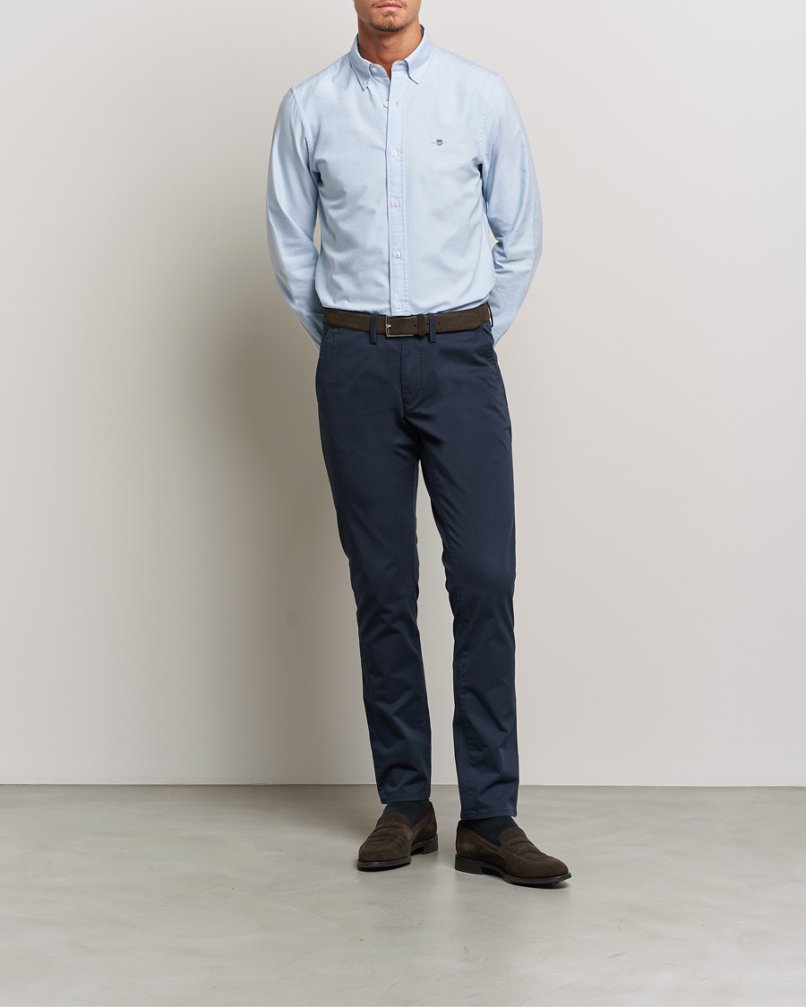 Mies | Kauluspaidat | Gant | Slim Fit Oxford Shirt Light Blue