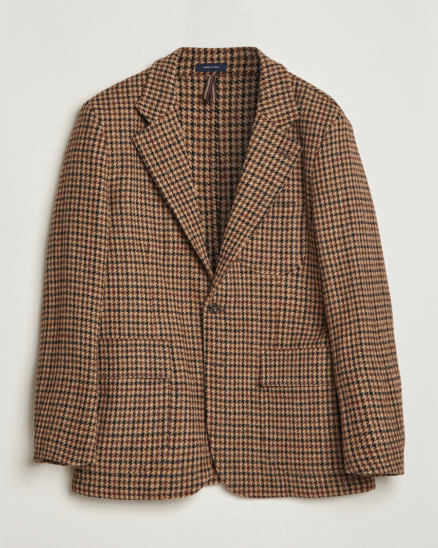 Mies | Pikkutakit | Drake's | MKVII Harris Tweed Games Houndstooth Blazer Brown