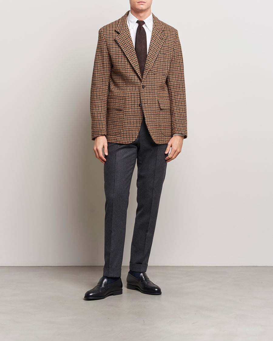 Mies | Pikkutakit | Drake's | MKVII Harris Tweed Games Houndstooth Blazer Brown