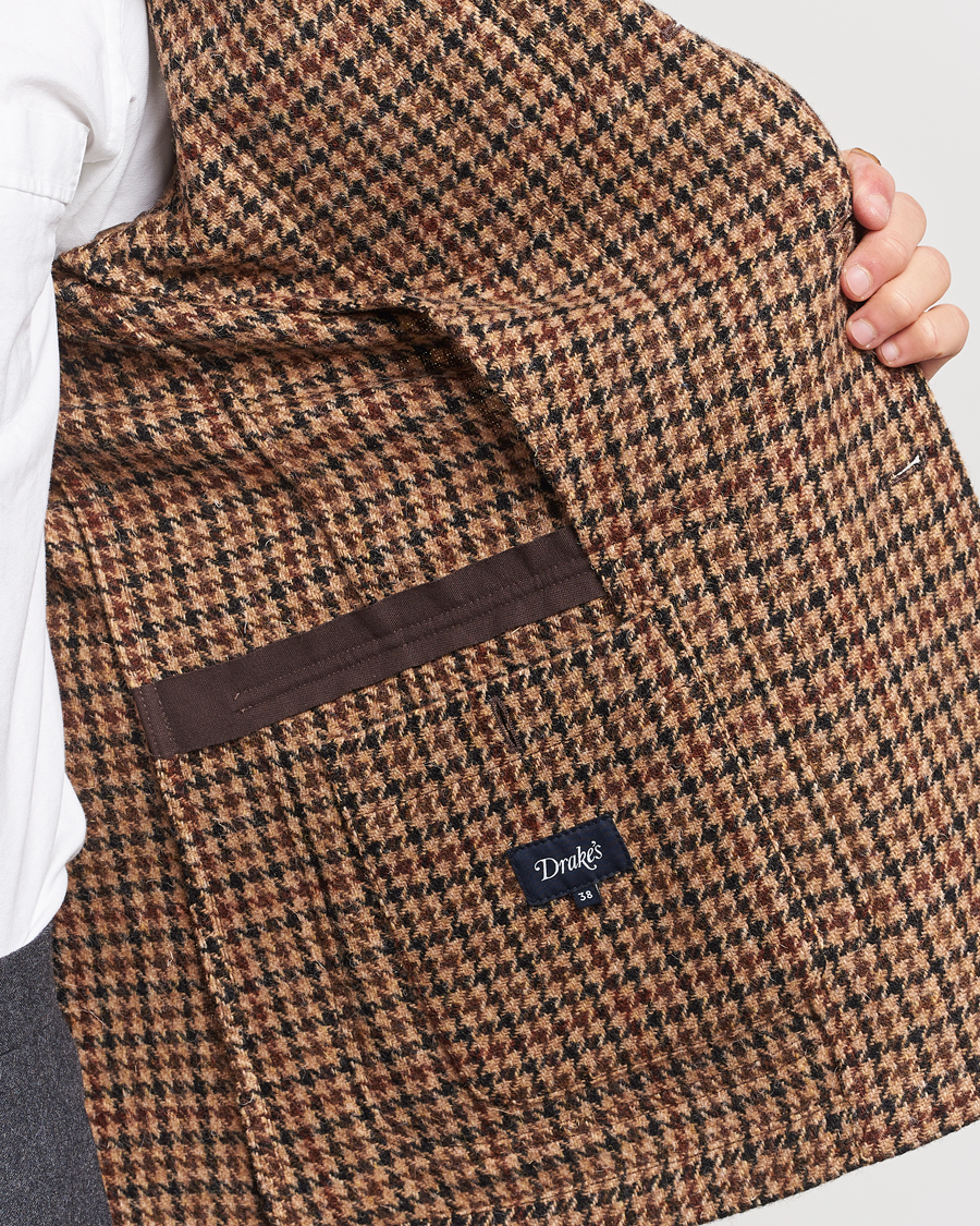 Mies | Pikkutakit | Drake's | MKVII Harris Tweed Games Houndstooth Blazer Brown