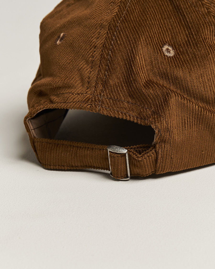 Mies | Drake's D Flag Logo Cord Baseball Cap Brown | Drake's | D Flag Logo Cord Baseball Cap Brown