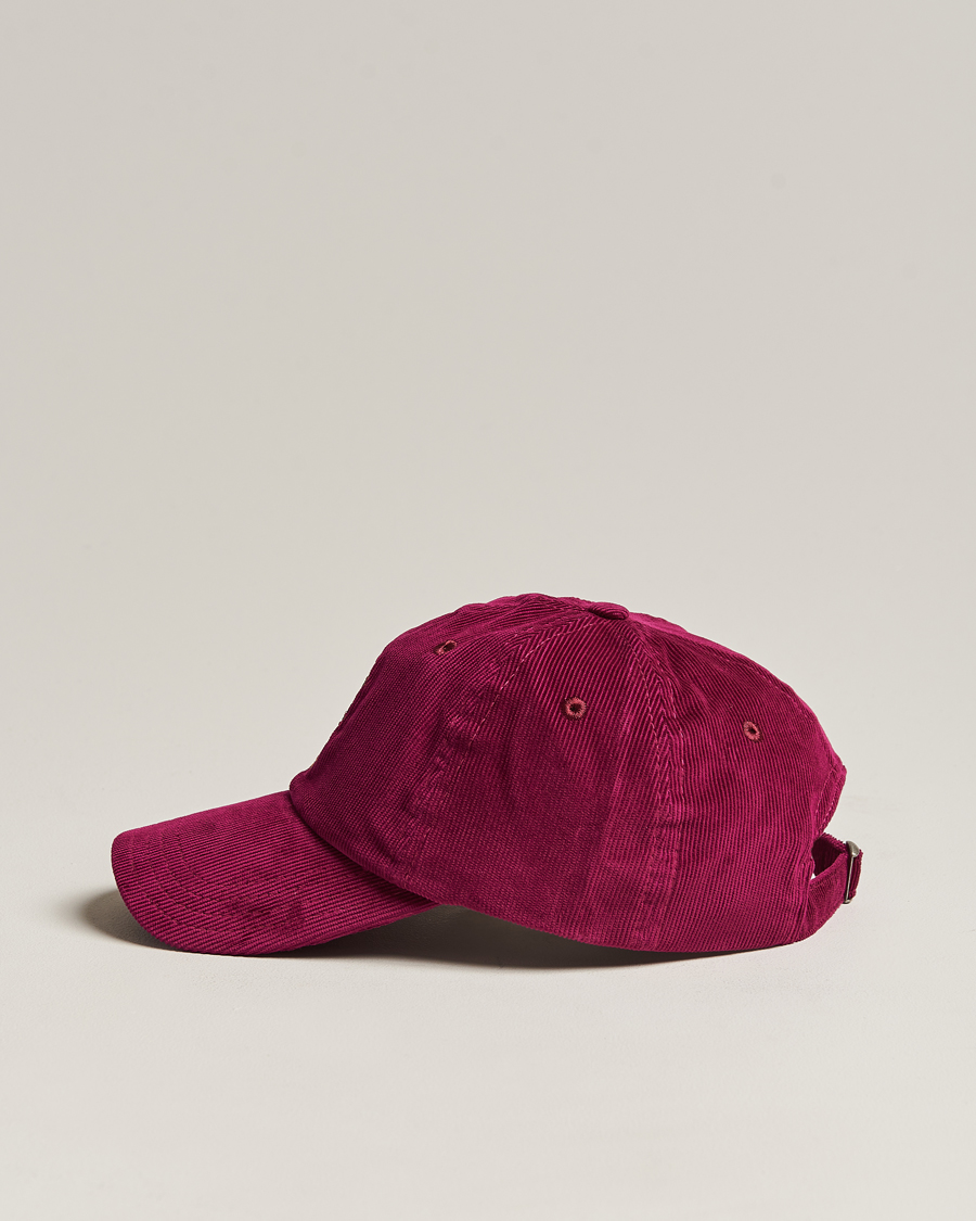 Mies | Drake's Flowers Logo Cord Baseball Cap Burgundy | Drake's | Flowers Logo Cord Baseball Cap Burgundy