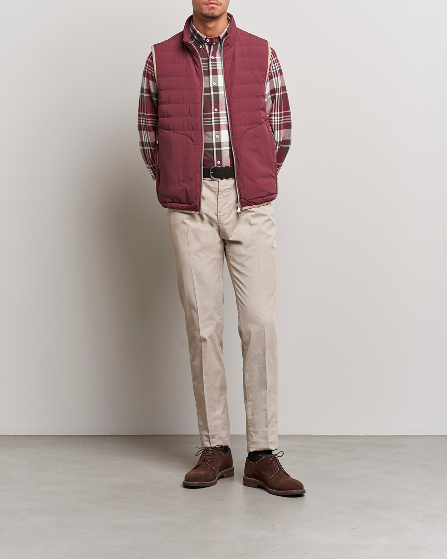 Mies | Takit | Brunello Cucinelli | Nylon Down Vest Burgundy